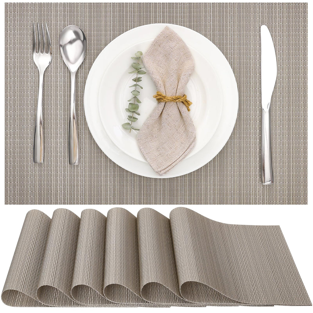 Myir JUN Orange Placemats Set of 8 for Dining Table Thanksgiving Placemats