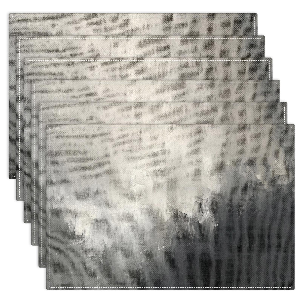 Emvency Farmhouse Placemats Set of 4, 12x18 Inch, Modern Abstract