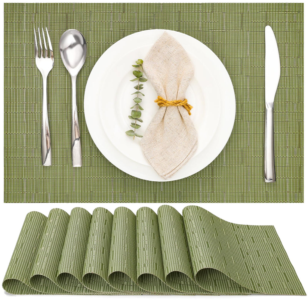 Myir JUN Orange Placemats Set of 8 for Dining Table Thanksgiving Placemats