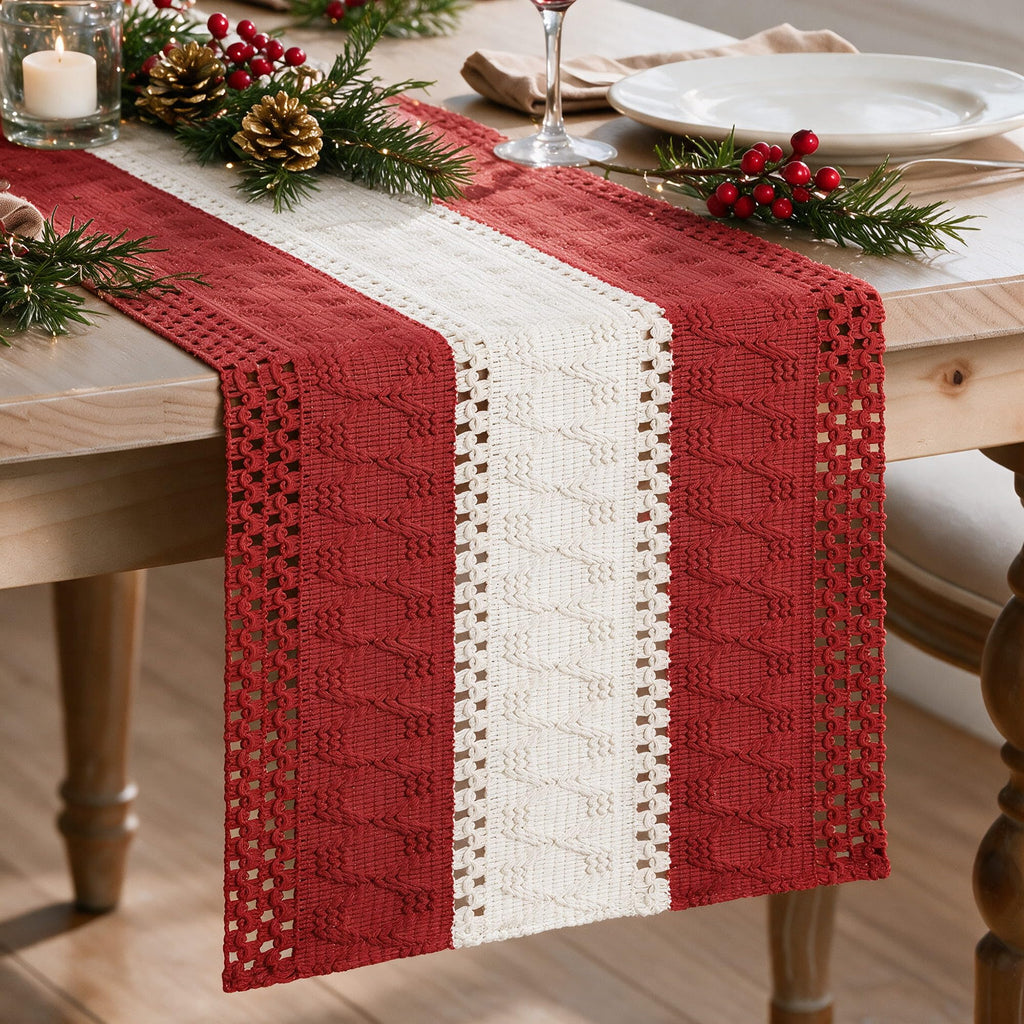 Artoid Mode Caramel Farmhouse Rustic Table Runner 12x72 Inch
