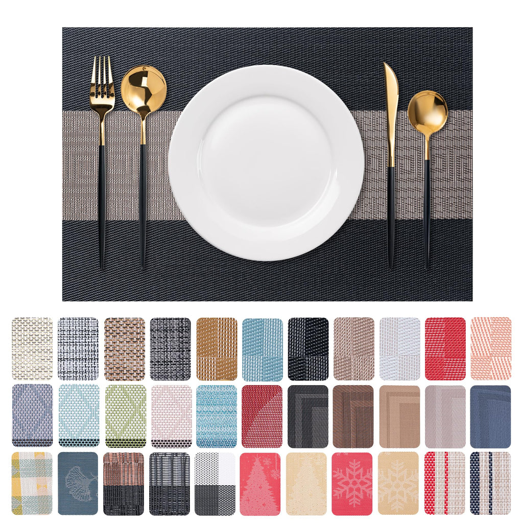 Placemats Set of 4 Washable Indoor(Beige)