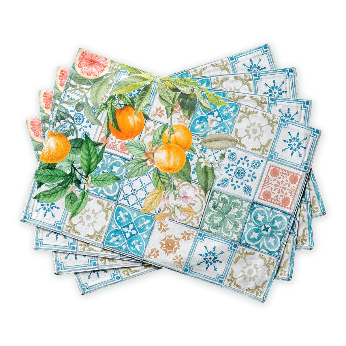 Maison d' Hermine Placemats Set of 4 Reusable 100% Cotton (13"x19")