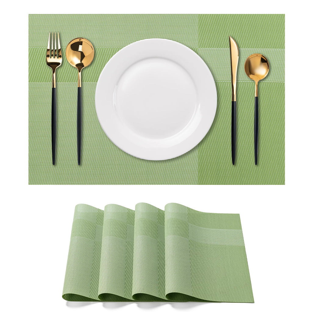 Placemats Set of 4 Washable Indoor(Beige)