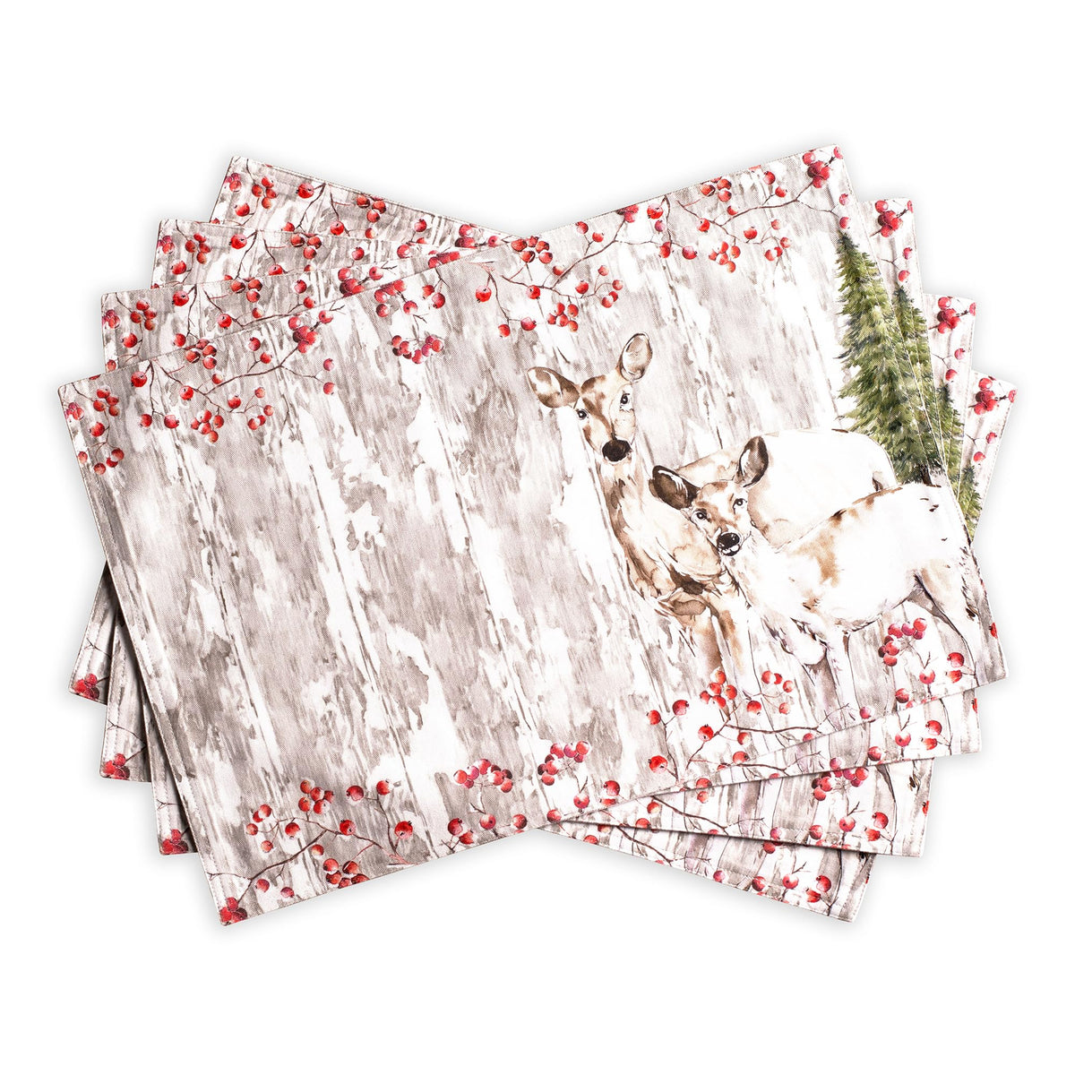 Maison d' Hermine Placemats Set of 4 Reusable 100% Cotton (13"x19")