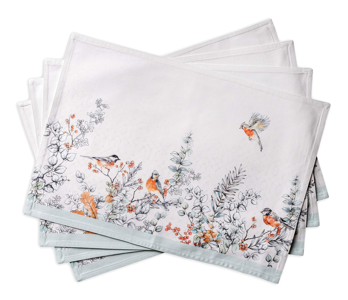Maison d' Hermine Placemats Set of 4 Reusable 100% Cotton (13"x19")