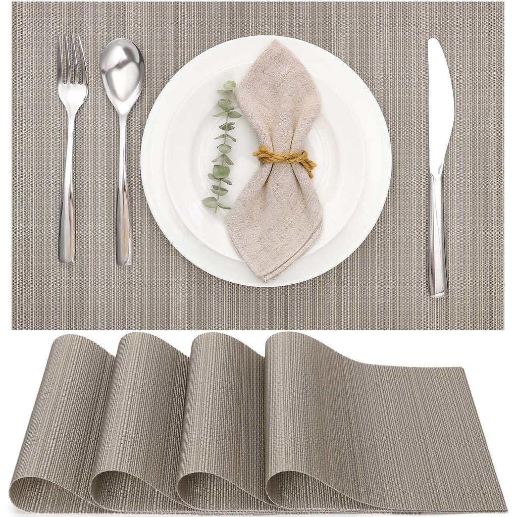 Myir JUN Orange Placemats Set of 8 for Dining Table Thanksgiving Placemats