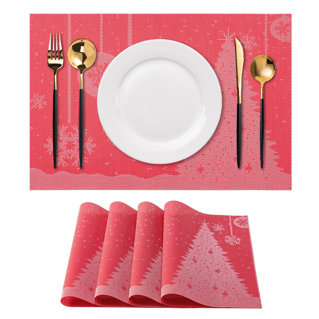 Placemats Set of 4 Washable Indoor(Beige)