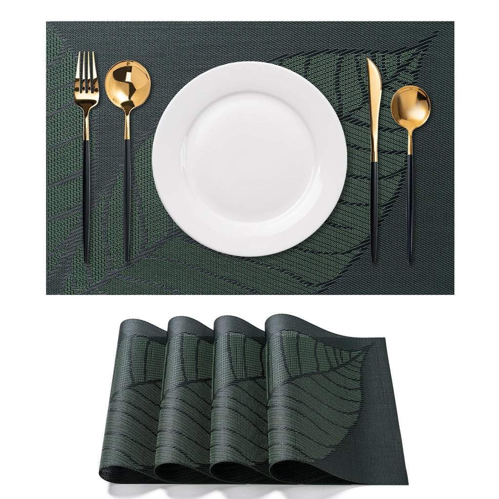 Placemats Set of 4 Washable Indoor(Beige)