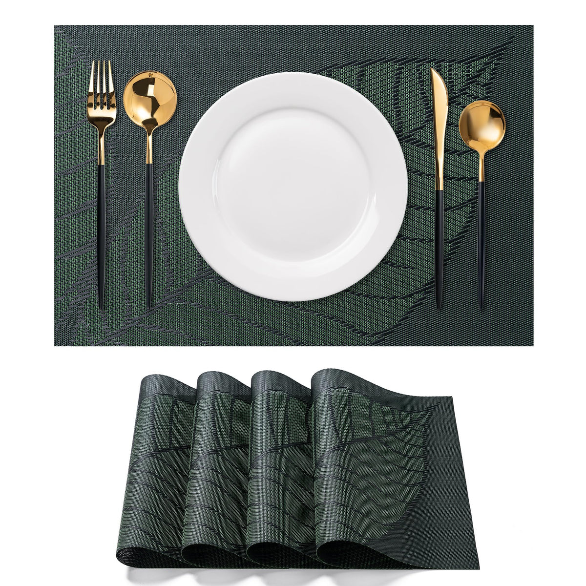 Placemats Set of 4 Washable Indoor(Beige)