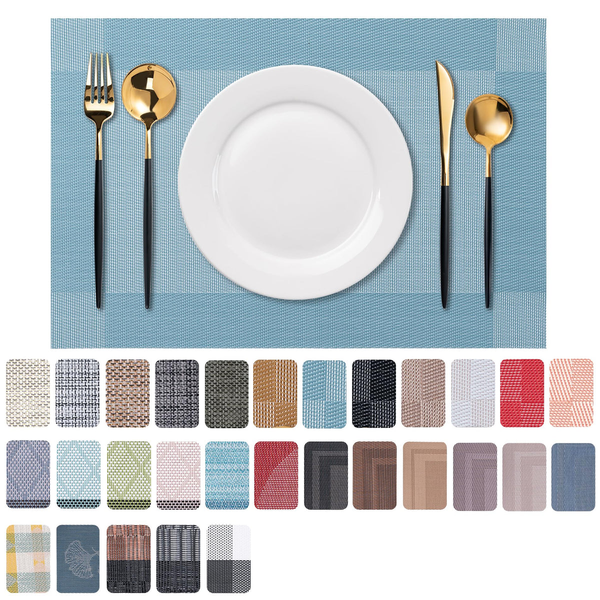 Placemats Set of 4 Washable Indoor(Beige)