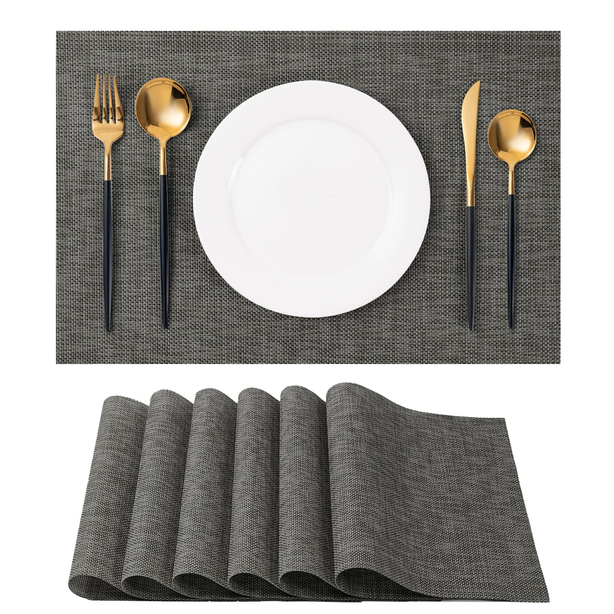 Placemats Set of 4 Washable Indoor(Beige)
