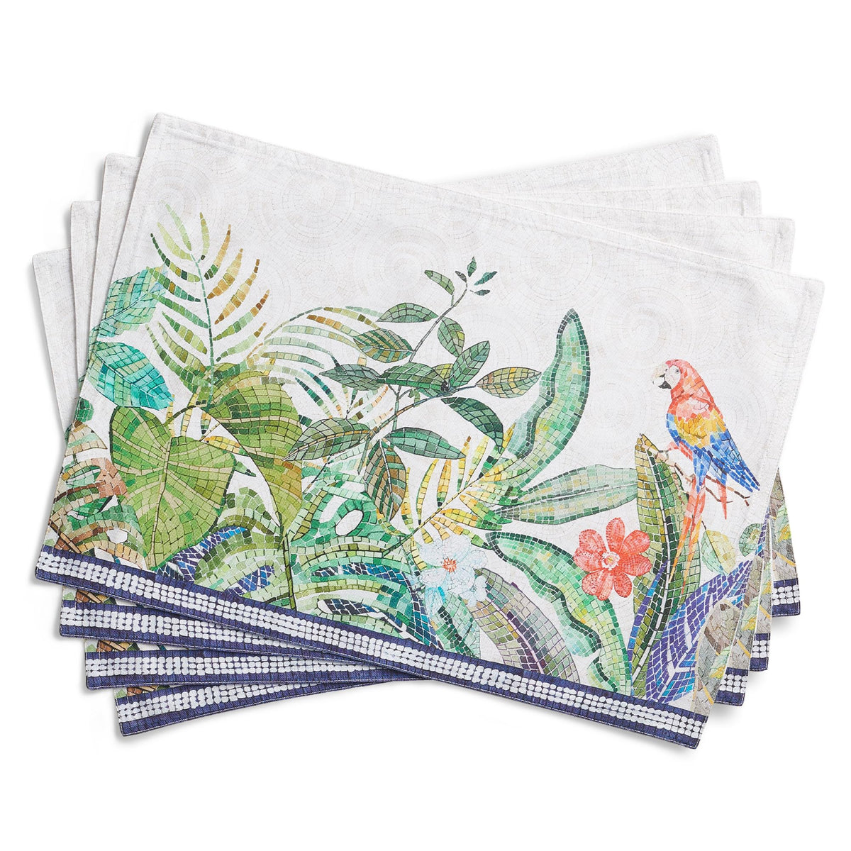 Maison d' Hermine Placemats Set of 4 Reusable 100% Cotton (13"x19")