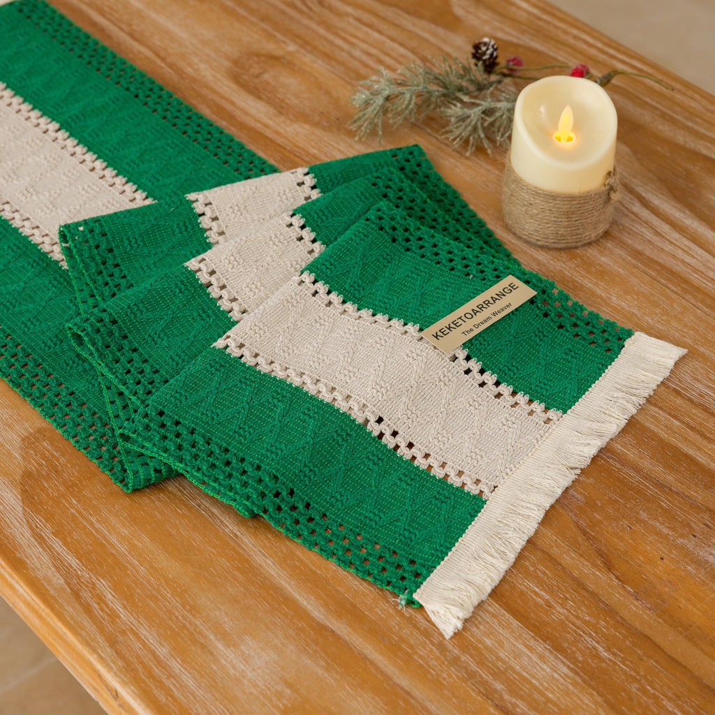 Keketoarrange Boho Macrame Table Runner 12x72 Inch