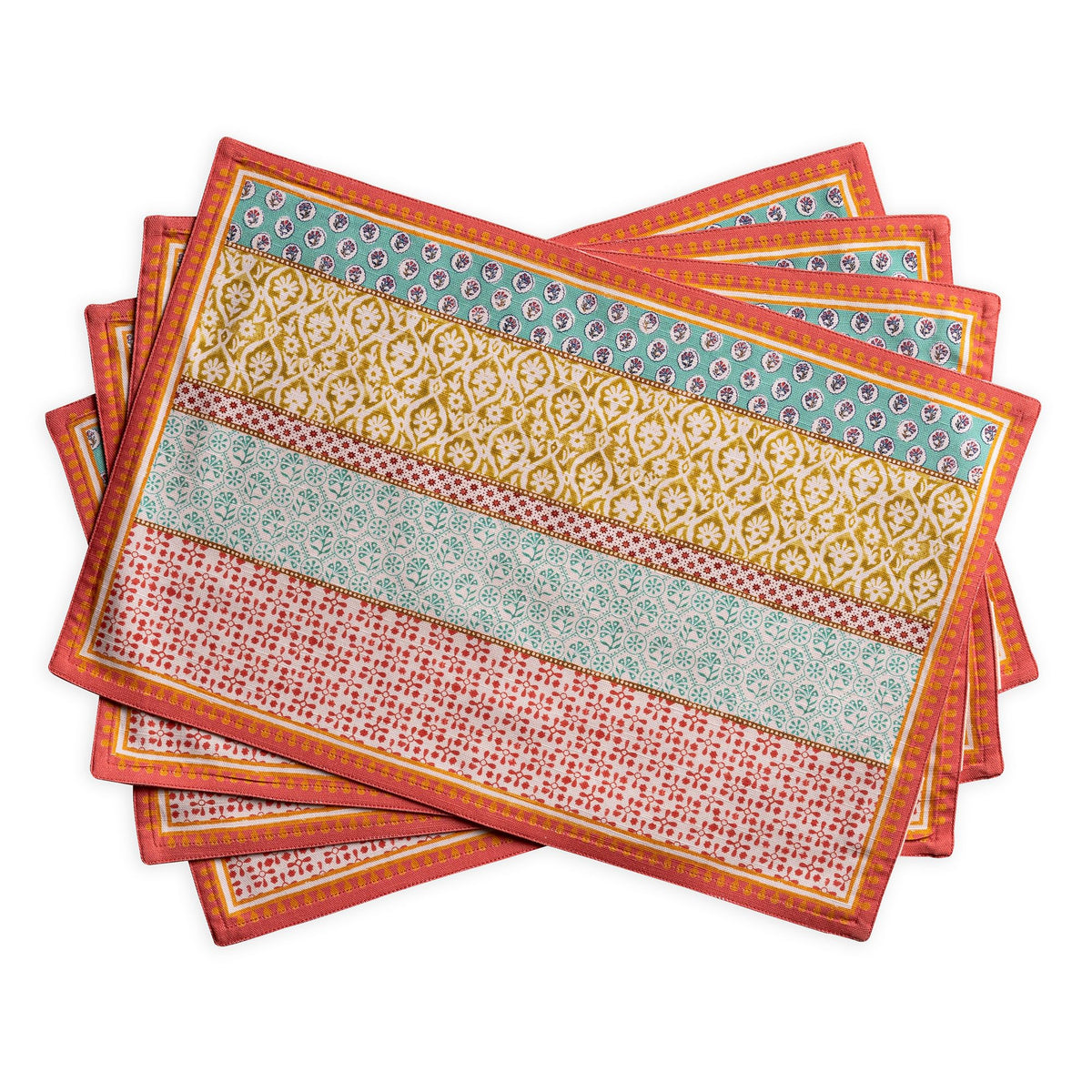 Maison d' Hermine Placemats Set of 4 Reusable 100% Cotton (13"x19")