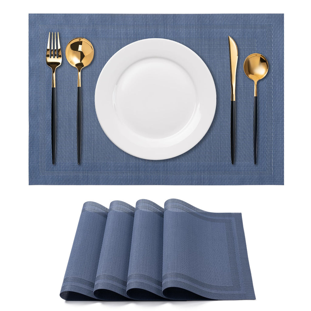 Placemats Set of 4 Washable Indoor(Beige)