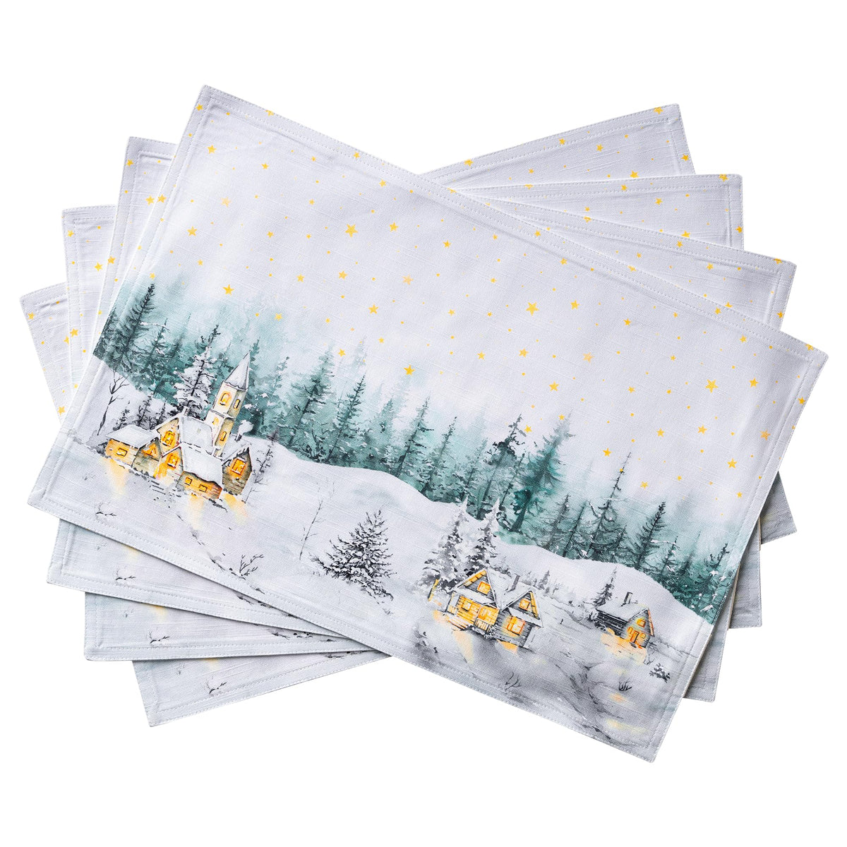 Maison d' Hermine Placemats Set of 4 Reusable 100% Cotton (13"x19")
