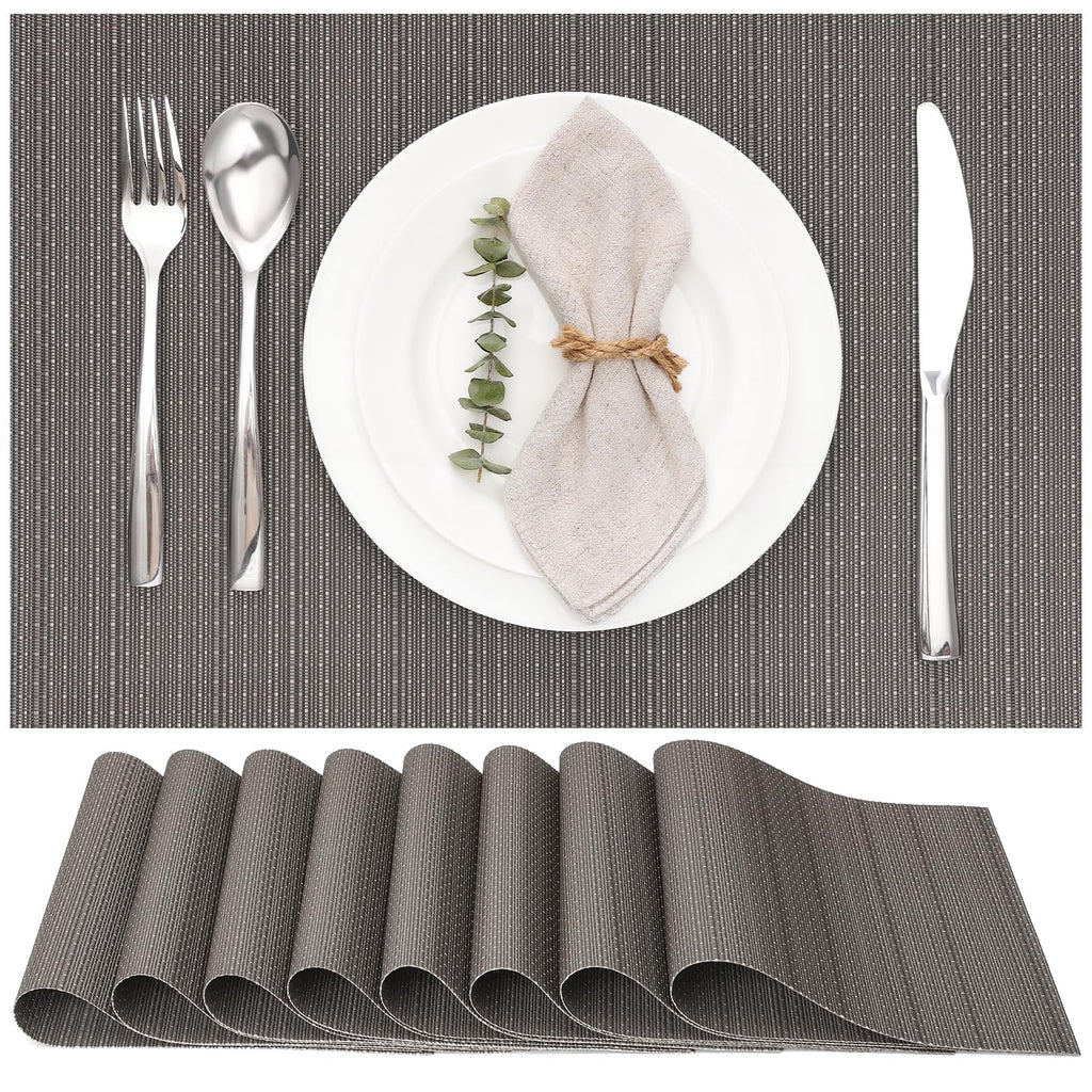 Myir JUN Orange Placemats Set of 8 for Dining Table Thanksgiving Placemats