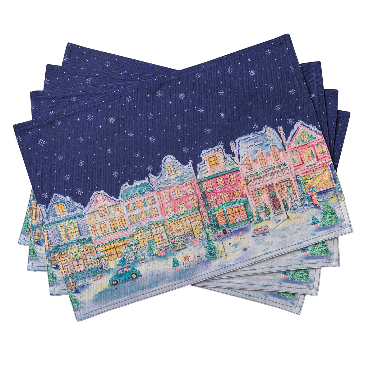 Maison d' Hermine Placemats Set of 4 Reusable 100% Cotton (13"x19")