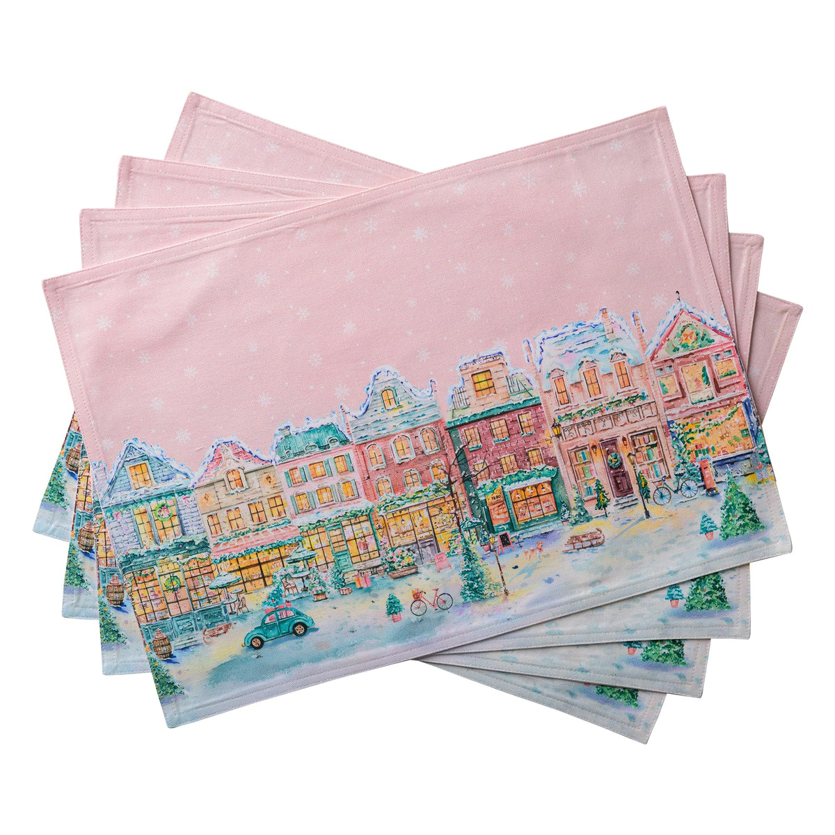 Maison d' Hermine Placemats Set of 4 Reusable 100% Cotton (13"x19")