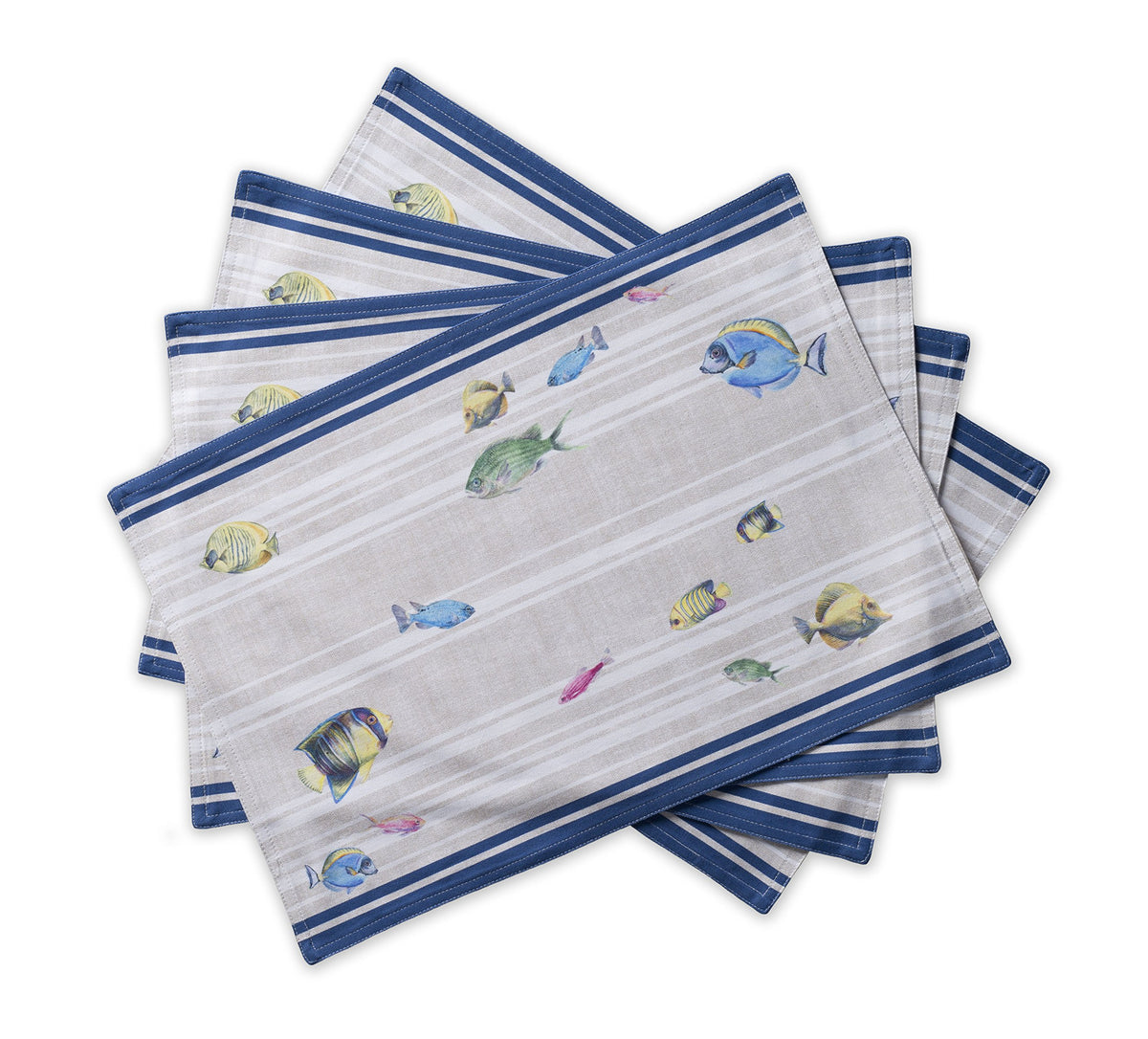 Maison d' Hermine Placemats Set of 4 Reusable 100% Cotton (13"x19")