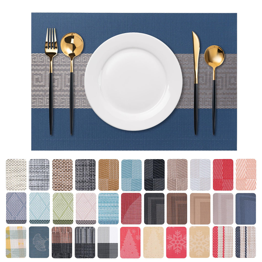 Placemats Set of 4 Washable Indoor(Beige)