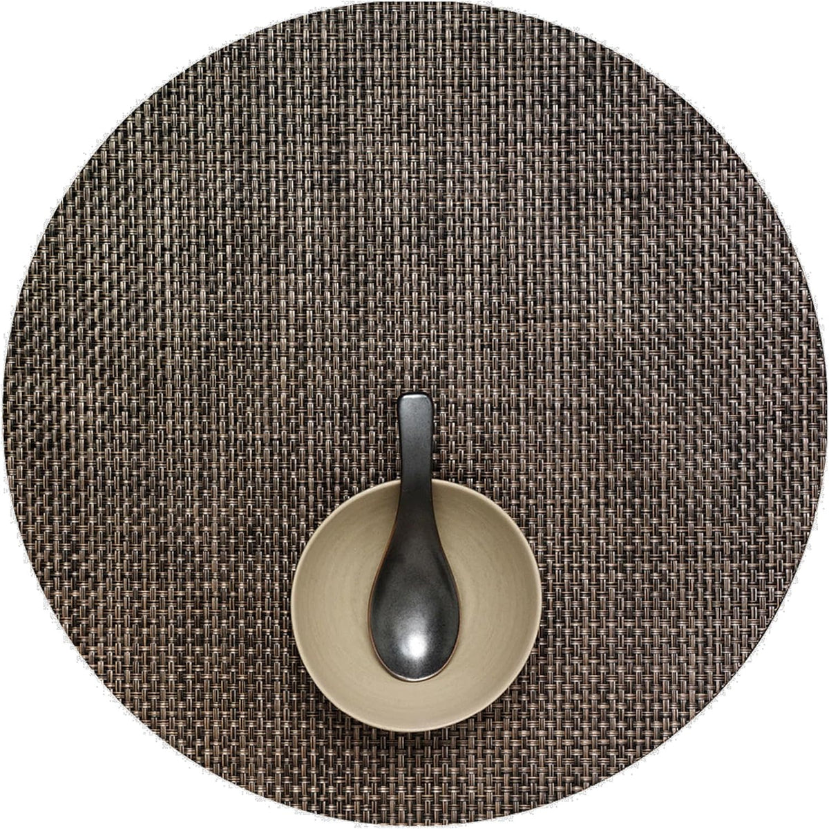 Chilewich Basketweave Placemats, Woven Round Placemats Set of 4
