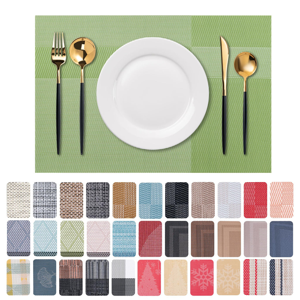 Placemats Set of 4 Washable Indoor(Beige)