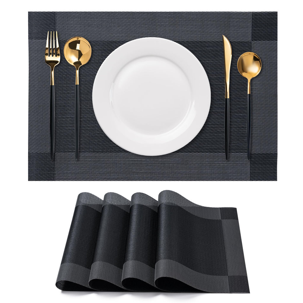 Placemats Set of 4 Washable Indoor(Beige)