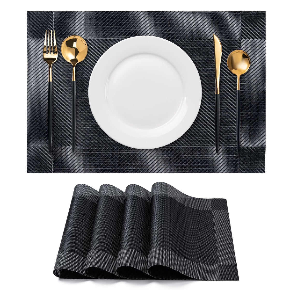 Placemats Set of 4 Washable Indoor(Beige)