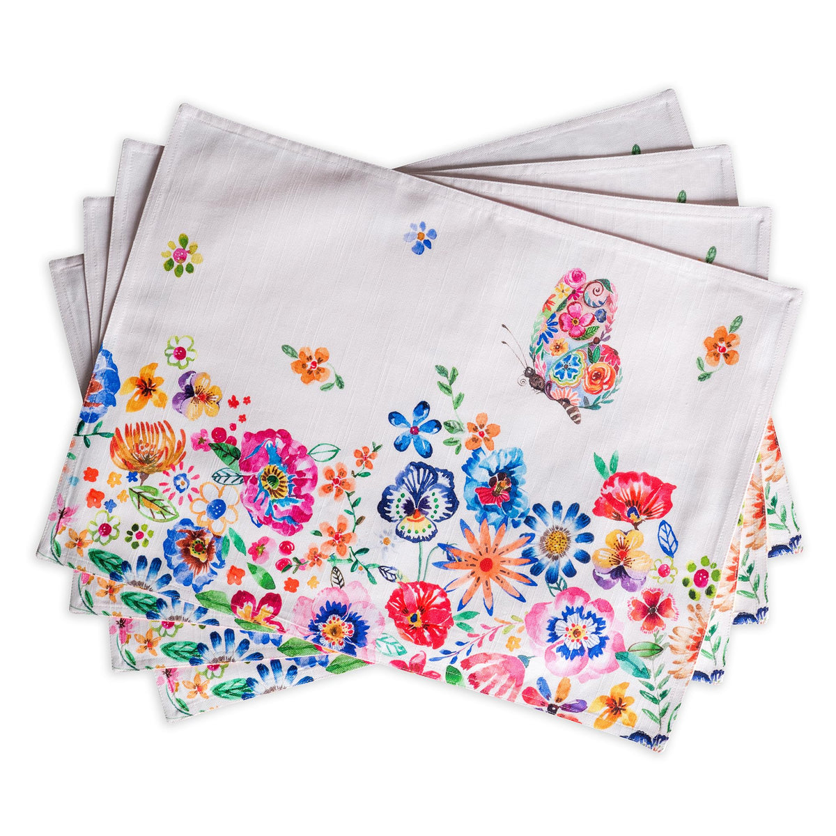Maison d' Hermine Placemats Set of 4 Reusable 100% Cotton (13"x19")