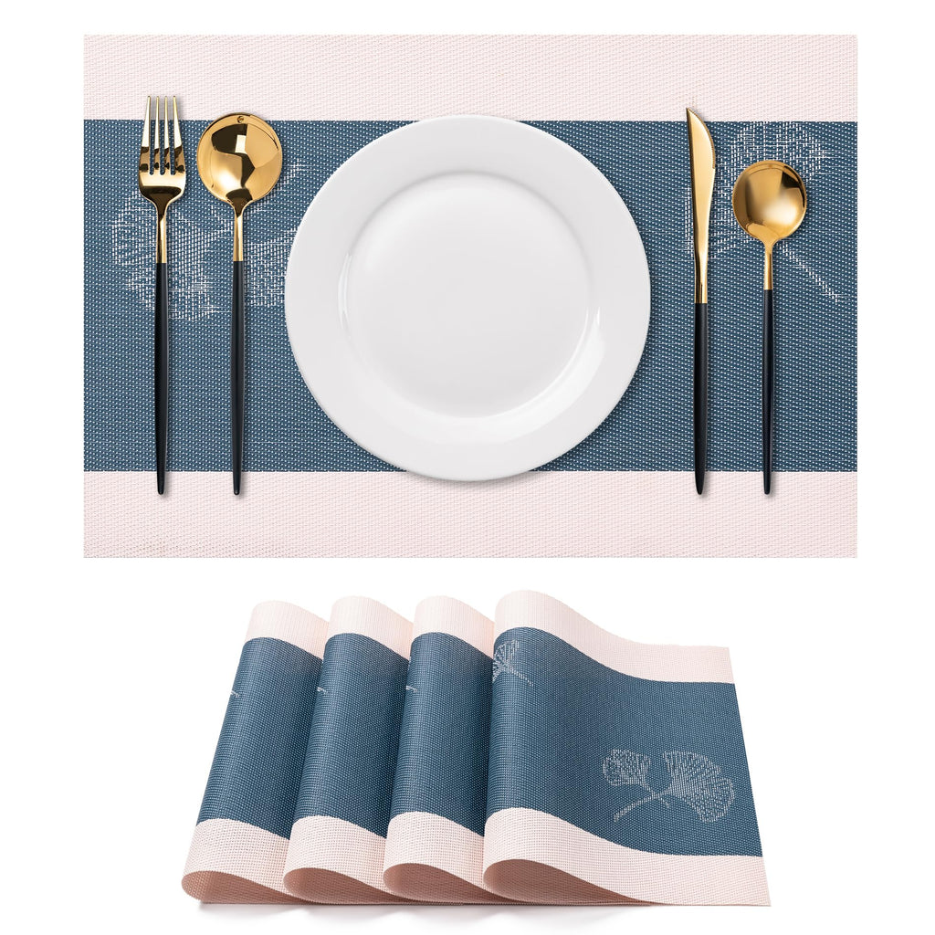 Placemats Set of 4 Washable Indoor(Beige)