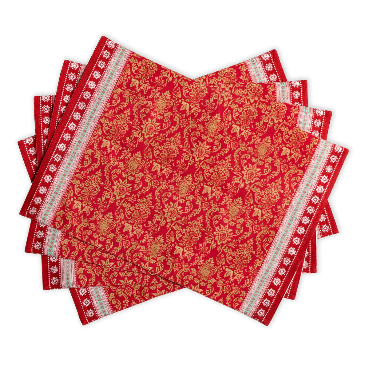 Maison d' Hermine Placemats Set of 4 Reusable 100% Cotton (13"x19")