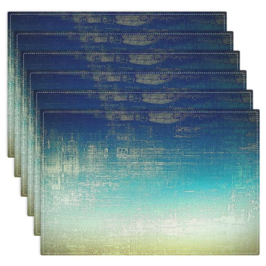 Emvency Farmhouse Placemats Set of 4, 12x18 Inch, Modern Abstract