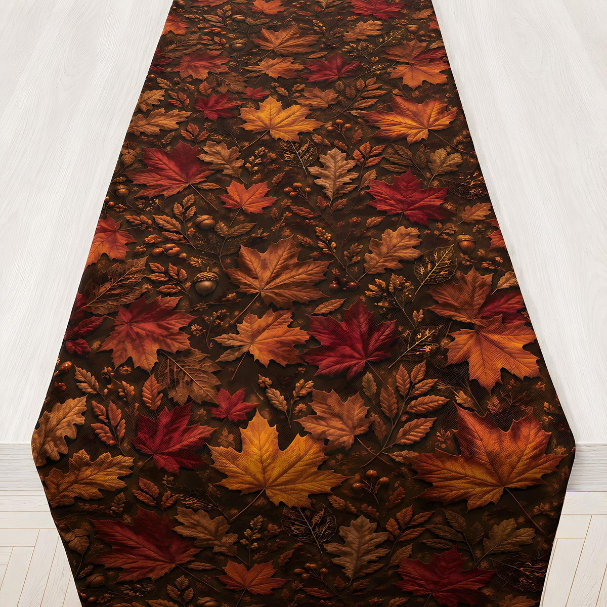 Thanksgiving Table Decor - Vintage Autumn Pumpkin Floral Table Runner