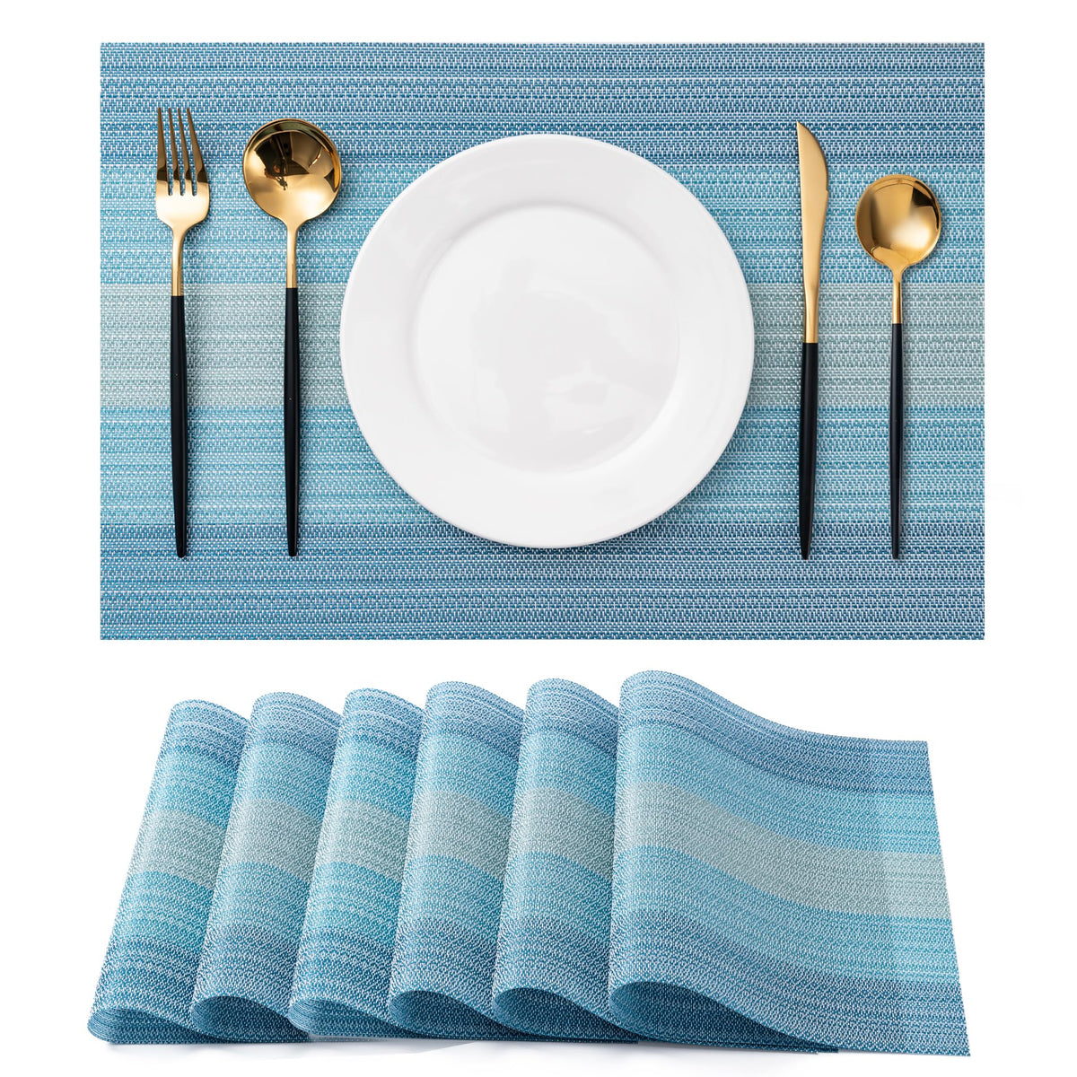 Placemats Set of 4 Washable Indoor(Beige)