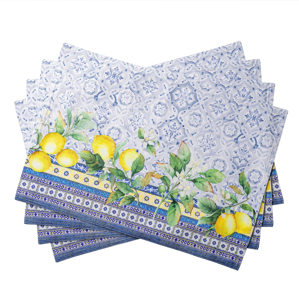 Maison d' Hermine Placemats Set of 4 Reusable 100% Cotton (13"x19")