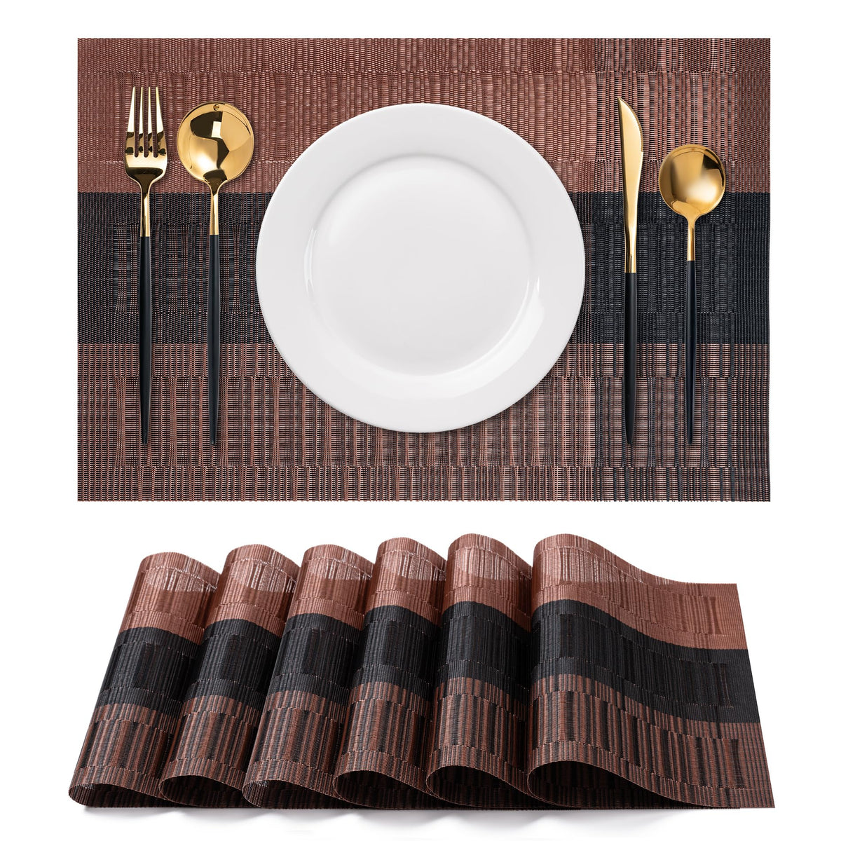 Placemats Set of 4 Washable Indoor(Beige)