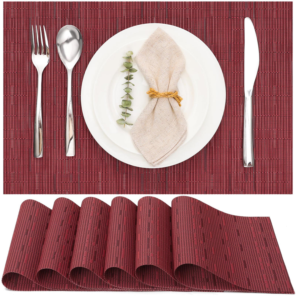 Myir JUN Orange Placemats Set of 8 for Dining Table Thanksgiving Placemats