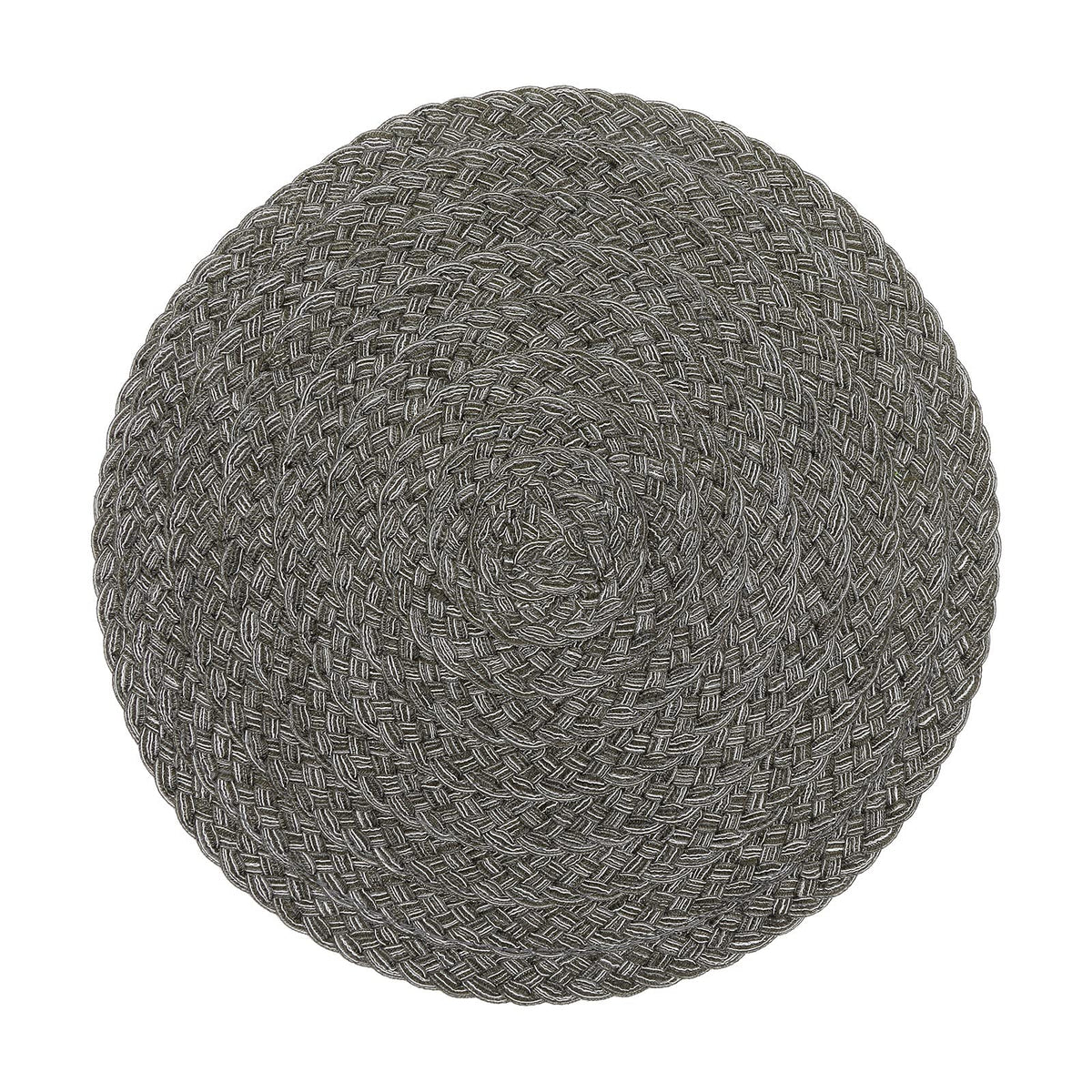 SHACOS Round Braided Placemats Set of 4 Dining Table Placemats 15 inch Circle Place Mats Easy to Clean Table Mats Indoor Outdoor, Blue Gray