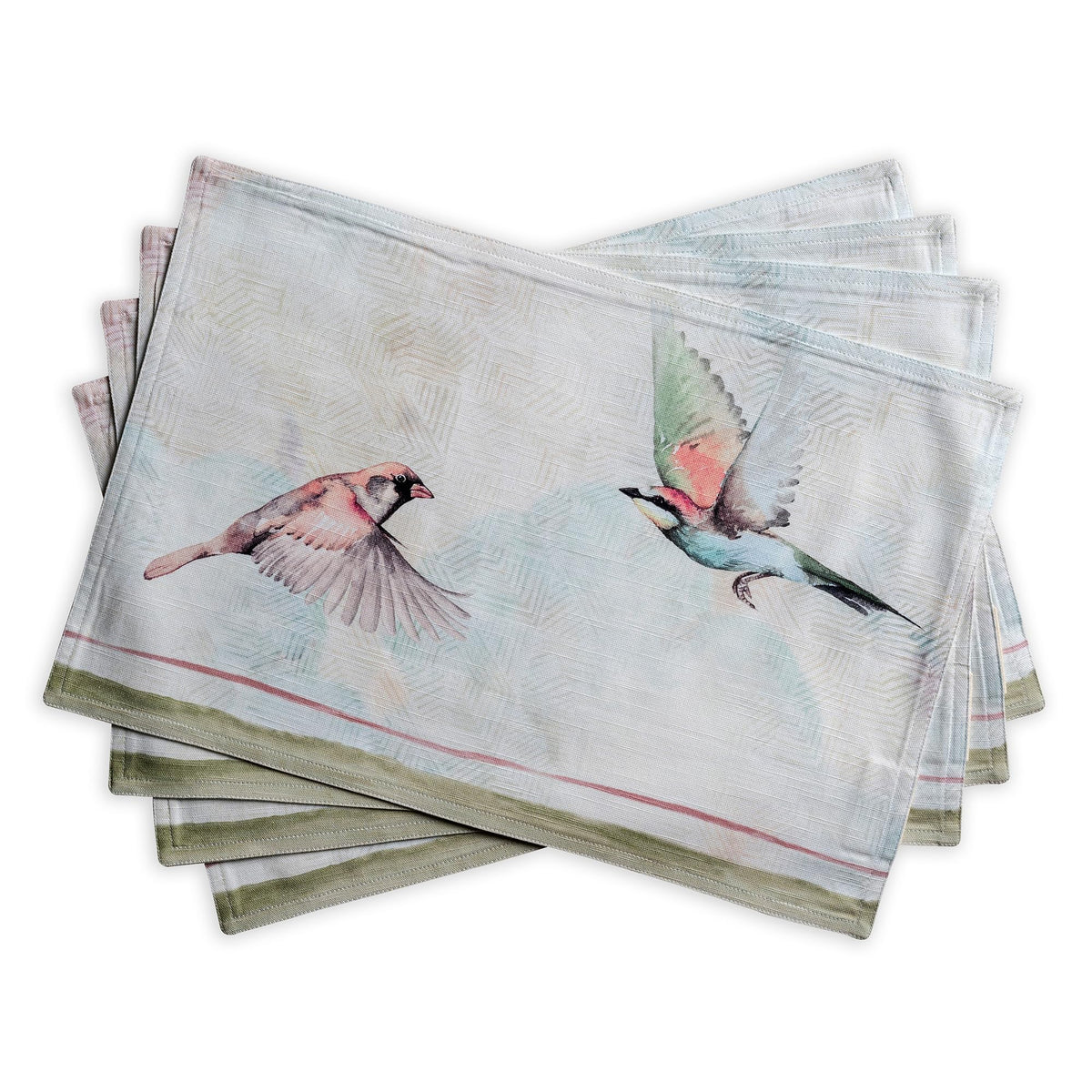 Maison d' Hermine Placemats Set of 4 Reusable 100% Cotton (13"x19")