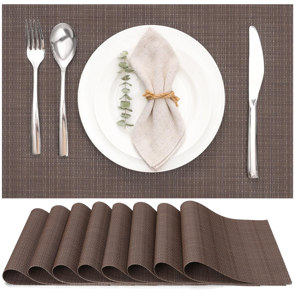 Myir JUN Orange Placemats Set of 8 for Dining Table Thanksgiving Placemats