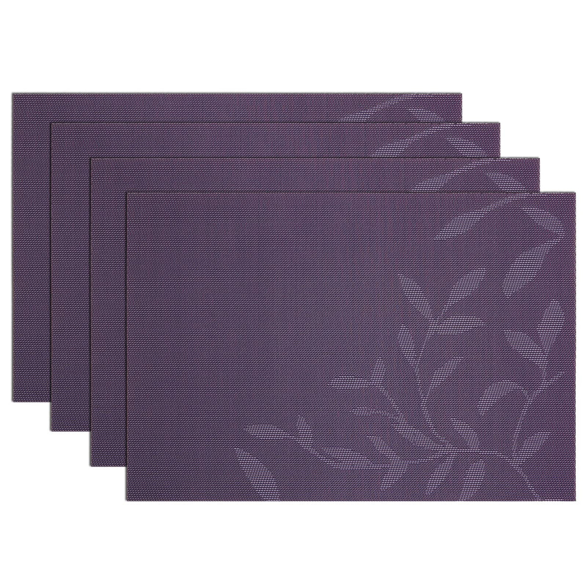 SHACOS Teal Blue Woven Placemats Set of 6 Place Mats for Dining Table