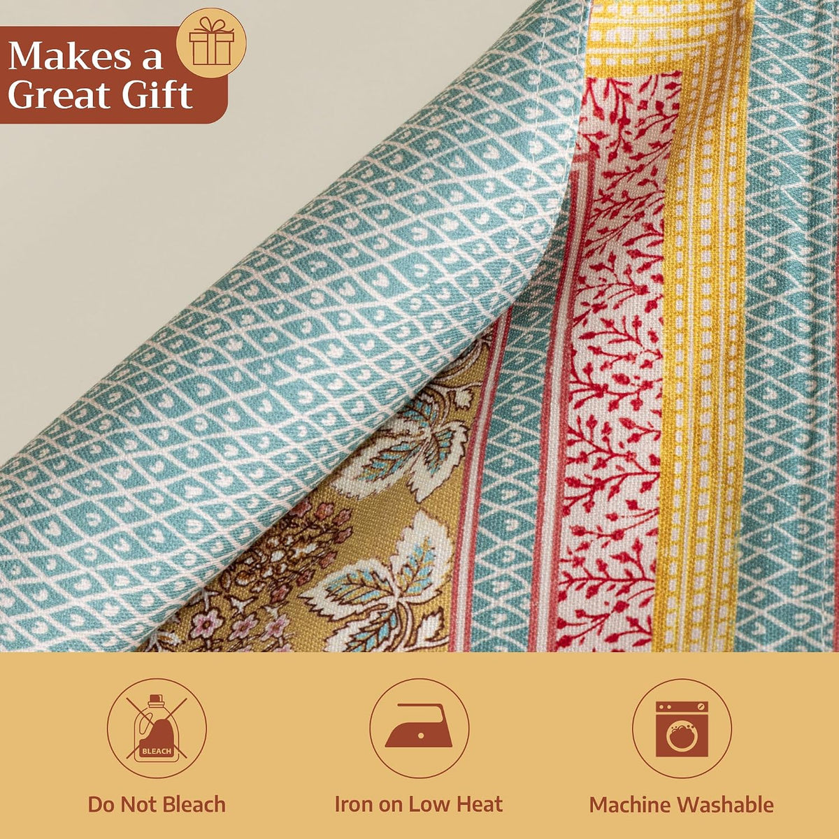 Maison d' Hermine Placemats Set of 4 Reusable 100% Cotton (13"x19")