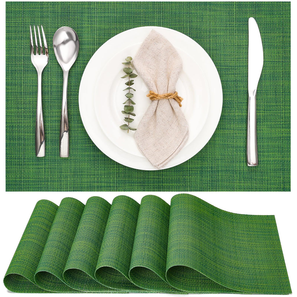 Myir JUN Orange Placemats Set of 8 for Dining Table Thanksgiving Placemats