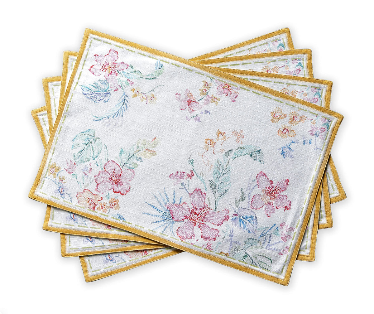 Maison d' Hermine Placemats Set of 4 Reusable 100% Cotton (13"x19")