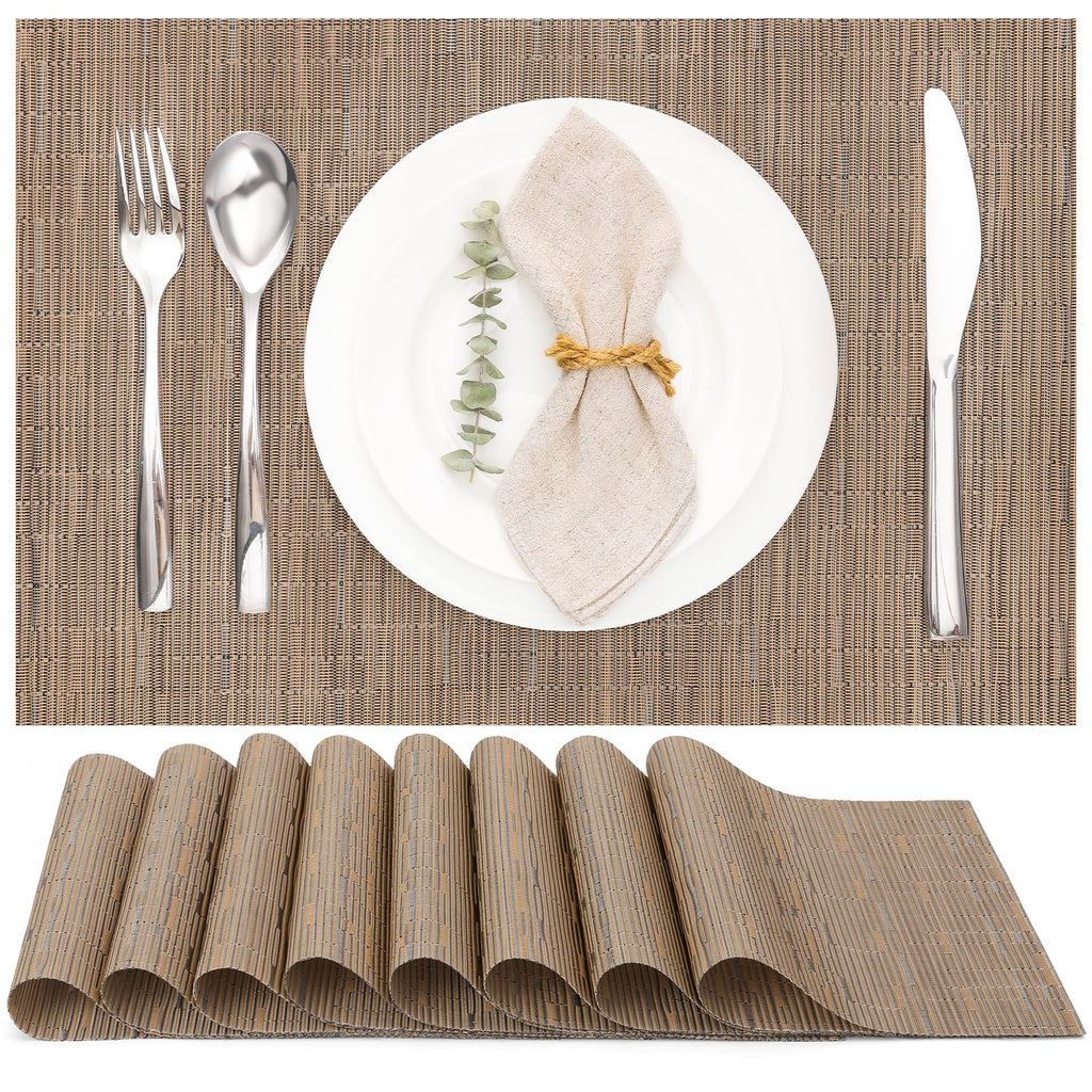 Myir JUN Orange Placemats Set of 8 for Dining Table Thanksgiving Placemats