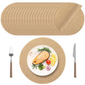 Kochorie 50 Pieces Burlap Placemats 11.8 Inch Round