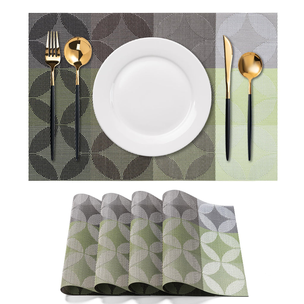 Placemats Set of 4 Washable Indoor(Beige)