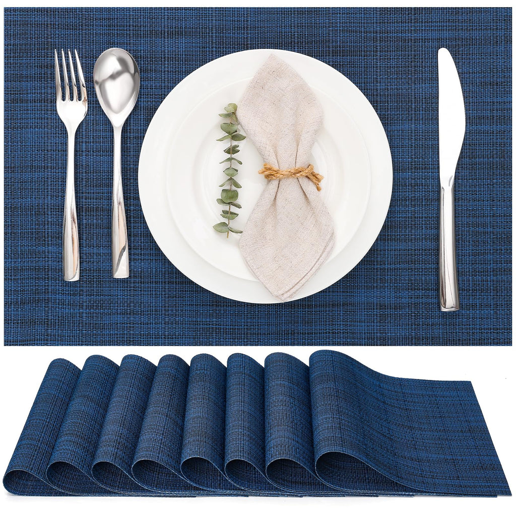 Myir JUN Orange Placemats Set of 8 for Dining Table Thanksgiving Placemats