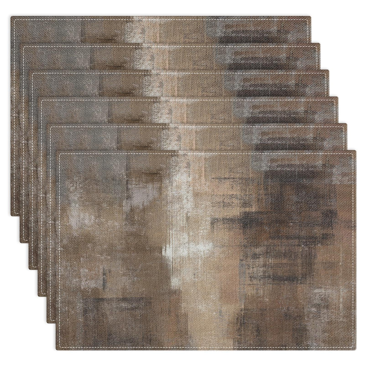 Emvency Farmhouse Placemats Set of 4, 12x18 Inch, Modern Abstract